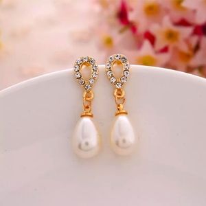 Round Pearl Drop Earrings